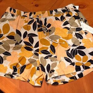 Plus 2x loose fit washable linen Women's Shorts in Multicolor nwt